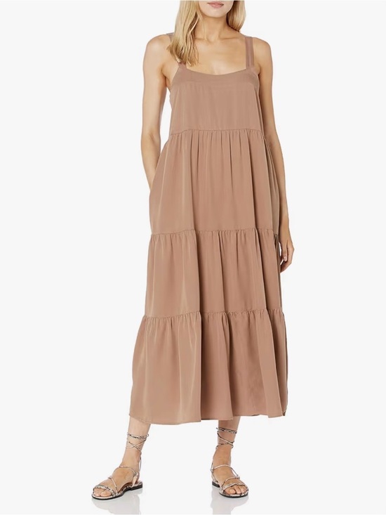 The Drop Dresses & Skirts - The Drop Britt Maxi Dress Mushroom Tiered Boho Sundress XS Medium Large 2X 3X